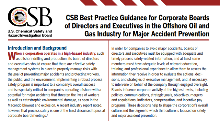 CSB - Cooperator Boards | Ammonia PSM / RMP Training: Process Safety ...